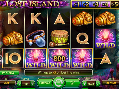 La machine à sous Lost Island - Netent.
