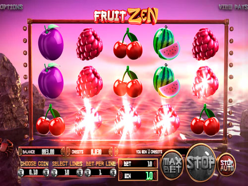 La machine à sous Fruit Zen - Betsoft Gaming.