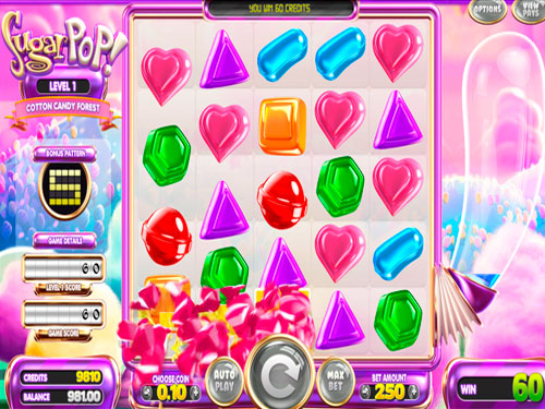 La machine à sous Sugar Pop - Betsoft Gaming.
